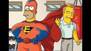 СИМПСОНЫ  Гомер снялся в фильме: супергерой