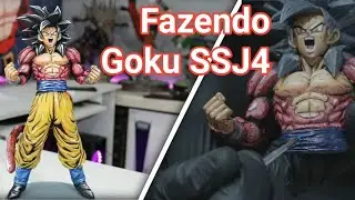Fazendo Goku SS4 Dragon Ball - Impressão 3D  - Pintura anime