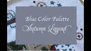 Blue Color Palette Autumn Scrapbook Layout