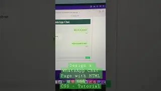 Design a WhatsApp Chat Page with HTML and CSS - Tutorial