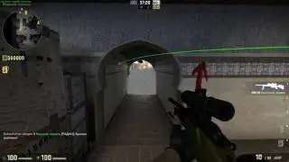Dust2 - выход из верхней тёмки. Проброс смока.