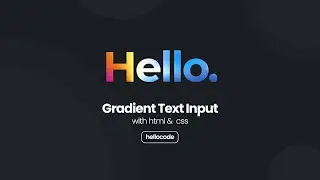Tutorial Gradient Text Input Dengan HTML & CSS