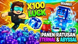 GIVEN x100 LUCK!! FEROS AUTOMATICALLY HARVESTS ETERNAL AND ABYSSAL!! - Roblox Kick a Lucky Block
