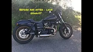 Before and After LOUD Harley Pipes