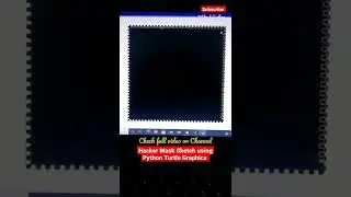 Cool Python Turtle Graphics Hacker Mask Sketch🎭[