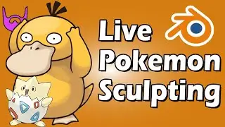 Sculpting Pokemon - Psyduck and Togepi | Blender 2.83 | Live stream