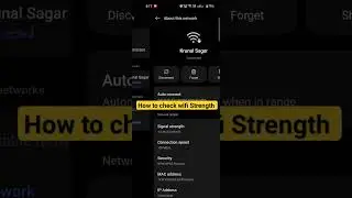 How to check wifi strength #wifihack #ytshort #shorts #wifi