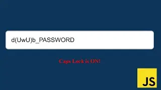 Detect CAPS LOCK with JavaScript