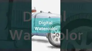 Digital watercolor painting with REBELLE #short #shorts