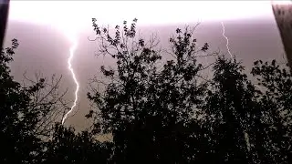 Footage of a Thunderstorm Passing Very Close!