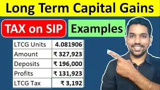 Long Term Capital Gains TAX | Income Tax on LTCG with SIP Examples (Hindi)