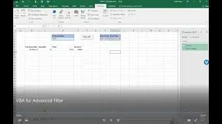 Advanced Filter with VBA