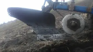 Плуг угол атаки 38°,испытание по пашне и целине!