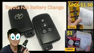 DIY(~$1) or Workshop($10) Toyota Key Fob Battery Change CR2025 VS 2032