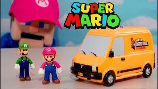 Super Mario Bros Movie Micro Van Playset Mushroom Kingdom Jakks