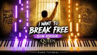 Learn To Play I Want To Break Free Queen on Piano! (Hard) SLOW 50% Speed