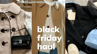 Black Friday Haul (2023) ⛄️黑五购物分享 超值折扣｜冬季超轻皮毛一体 maxmara平替大衣 小个子完美风衣 百搭毛背心｜冬季保暖穿搭 韩国明星爱牌分享｜emma_daily