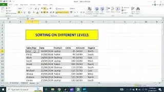 SORTING IN EXCEL | Sorting in Excel - Basics and Beyond | #dataanalysis | Excel: Sorting Data