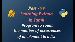 Python Programming in Tamil | Program to count the number of occurrences of an element in a list