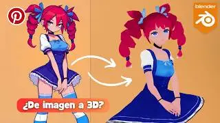 Convertí Esta Imagen de Pinterest en un Modelo 3D en Blender (Tutorial explicado)