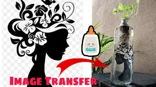 How to Transfer Image to Glass Bottle | Using Fevicryl Fabric Glue 