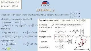 Kinematyka punktu materialnego. Prędkość, przyspieszenie, tor ruchu