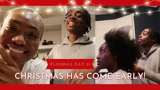 VLOGMAS DAY 21 | CHRISTMAS HAS COME EARLY & KOKO HELPS ME TAKE OUT MY HAIR ❤️