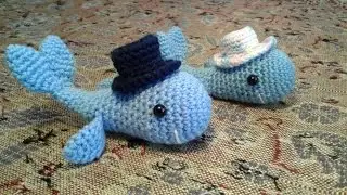 Master class little whale crochet. Crochet toy (part 2 fin, tail, hat).