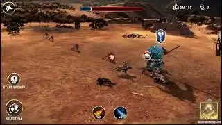 DAWN OF TITAN - Attacking Level 24 land with my level 12 Titan