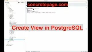 Create View in PostgreSQL