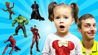 Superheroes are dancing. Superheroes come to life from coloring book