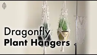 Simple Butterfly Dragonfly Macrame Plant Hanger 🦋 / Rock Mountain Co.