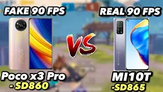 Poco x3 pro vs mi 10t 😱 | Real 90fsp vs Fake 90fps | Mi 10t SD 865/Poco x3 Pro SD 860😱 Pubg mobile