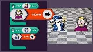Block coding - Level 1: Magic castle from Simple inputs