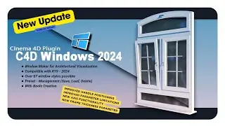 Cinema 4D Plugin - Update 2 C4D Windows 2024 -  Procedural Windows in R19-2024