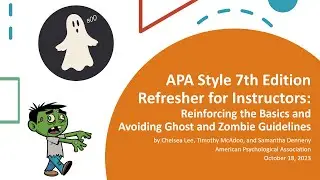APA Style Papers: Seventh Edition Refresher for Instructors