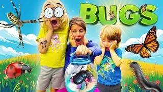 MOM’S FIRST BUG HUNT! JuJu Helps Mom look for BUGS and SPIDERS in this kids BUG HUNT adventure!