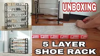UNBOXING AND ASSEMBLY 5 LAYER SHOE RACK STAINLESS STEEL