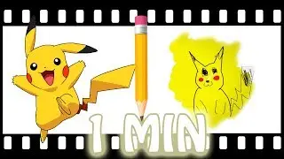 Speed Drawing - 1 min challenge - POKÉMON | Goofin Group