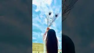 Janmashtami Special Poses with Sky and Peacock Feather 🦚 | Photoshoot ideas🥰 #shorts #janmashtami