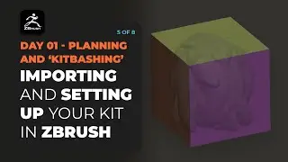 Importing meshes from 3D Modeler into ZBrush to create the custom kitbash kit