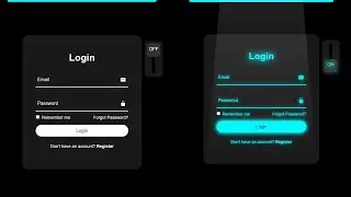 ON OFF Neon Login Form Animation Using HTML CSS | 