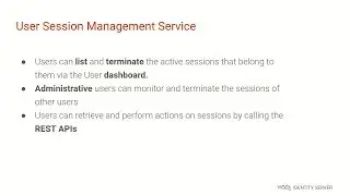 How to implement user session management service