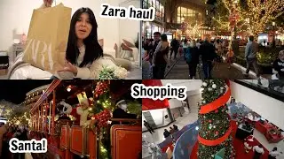 Vlogmas Day 1 | Zara, Glendale Galleria, Santa and SNOW!