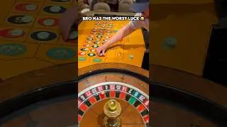 BRO HAS THE WORST LUCK! #shorts #roulette #casino