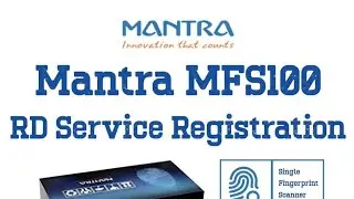 Mantra mfs100 rd service installation l how to install mantra fingerprint device in Windows