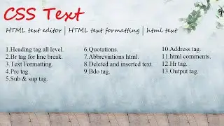 HTML text editor | HTML text formatting | html text 