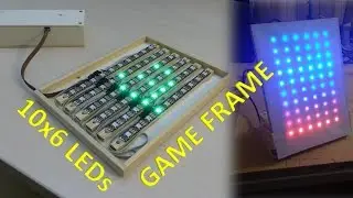 10x6 LED-Matrix with WS2812B RGB LEDs | Arduino