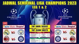 Jadwal Semifinal Liga Champions 2023 Leg 1 Live SCTV ~ REAL MADRID VS MAN CITY ~ MILAN vs INTER