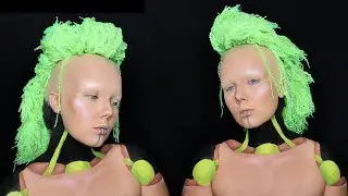 Neon Cyborg Makeup Tutorial!